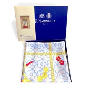 NIB E.Marinella Napoli 100% Silk Scarf Made in Italy